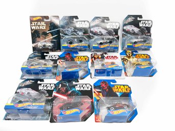 (D-47) VINTAGE LOT OF 11 HOT WHEELS STAR WARS COLLECTABLES-STILL IN ORIGINAL PACKAGE
