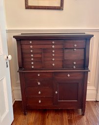 (DR) FABULOUS ANTIQUE GENERAL STORE APOTHECARY CHEST OF 21 DRAWERS - 44' BY 36'W BY 16'D