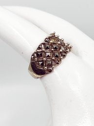 (J-32) VINTAGE/MCM STERLING SILVER AND MARCASITE LADIES RING-SIZE 8-WEIGHT 2.68 DWT