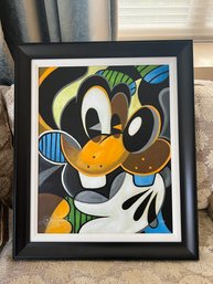 (A-1) TIM ROGERSON HAND EMBELLISHED GICLEE ON CANVAS WITH COA - 'ALL GOOFED UP'  - DISNEY, GOOFY - 25' BY 30'