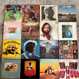 (D-16) COLLECTION OF 16 VINTAGE LP ROCK RECORDS -VINYL - ALL IN COVERS, PLAYED CONDITION - DYLAN, WHO, ALLMAN