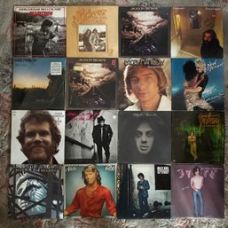(D-18) COLLECTION OF 16 VINTAGE LP ROCK RECORDS -VINYL - ALL IN COVERS, PLAYED CONDITION -JOEL, STEWART,