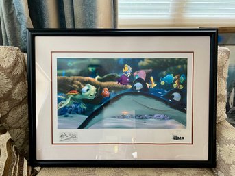 (A-6) FRAMED 'FINDING NEMO' GICLEE PRINT  - 'COME ABOARD EXPLORERS' - DISNEY / PIXAR - 32' BY 24'