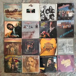 (D-23) COLLECTION OF 16 VINTAGE LP ROCK RECORDS -VINYL -ALL IN COVERS, PLAYED CONDITION -NRPS, HATCHET, TUCKER