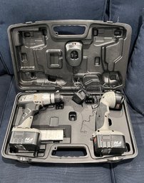(A-66) CRAFTSMAN DRILLS WITH CASE & CHARGERS - SEE PICS FOR BEST DESCRIPTION