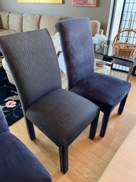 (A) LOT OF 8 GRAY CHAIRS-6 MATCHING AND 2 MATCHING-APPROX. 40' TALL X 19' WIDE X 18' DEEP