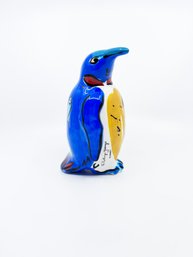 (UB-9) VINTAGE KATHRYN YOUNGS HAND PAINTED PENGUIN BANK-BY GANZ POTTERY-APPROX.8' X 4'