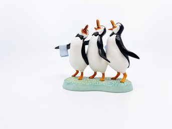(UB-17) WDCC DISNEY CLASSICS PENGUIN TRIO 'ANYTHING FOR YOU, MARY POPPINS' 4 1/2' TALL