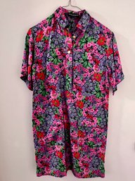 (UP) DOLCE & GABBANA ITALY PINK FLORAL SMOCK DRESS - LIKELY SIZE 10ISH