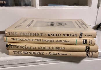 (BASE) COLLECTION OF FOUR KAHIL GIBRAN BOOKS, KNOPF 1970 - PROPHET, WANDERER, POEMS, GARDEN OF THE PROPHET