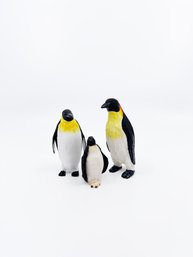 (UB-38) LOT OF 3 PENGUIN FIGURINES-BLACK/WHITE/YELLOW -'ORIG. BY CASTAGNA, ITALY' - APPROX. 1 34' X 3 34'