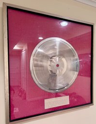 (BASE-100) FRAMED 'WARNER' METAL MASTER LP RECORD - 'CREATING THE MOTHER' - FROM 1st EMPLOYEE OF 'WEA' -23' SQ