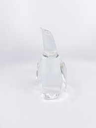 (UB-42) LARGE STEUBEN SIGNED CRYSTAL LARGE SHORTBEAK GLASS PENGUIN-APPROX. 7' TALL