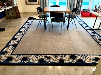 CUSTOM MADE EDWARD FIELDS AREA RUG - 10' BY 13'NEEDS CLEANING - SMALL PET STAINS VISIBLE HERE & THERE- WE HAVE
