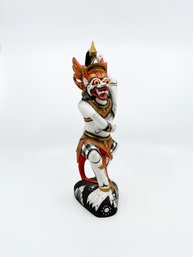 (UB-74) PAINTED WOOD CARVING'KERIS HOLDER' BALI, INDONESIA - APPROX. 10 1/2'TALL