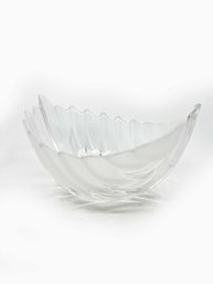 (LR-3) LARGE CRYSTAL GLASS BOWL-'WALTHERGLAS'-GERMANY-APPROX. 12' X 6'