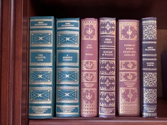 (LIB-16) COLLECTION OF SIX LEATHER BOUND INTERNATIONAL COLLECTORS CLUB HARDCOVER BOOKS - BALZAC, HOMER