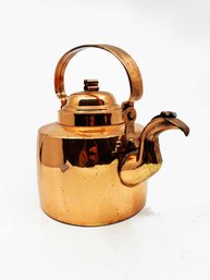 (LR-10) VINTAGE COPPER CLAD TEA KETTLE