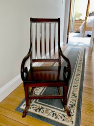 VINTAGE BOMBAY COMPANY CHILD'S CHERRY WOOD ROCKING CHAIR -55' HIGH BY 22' WIDE