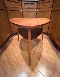 (F-5) MID CEN. MODERN TRIANGULAR ACCENT TABLE -  LIKELY DANISH, C. 1950's - 26' BY 26' BY 21' D