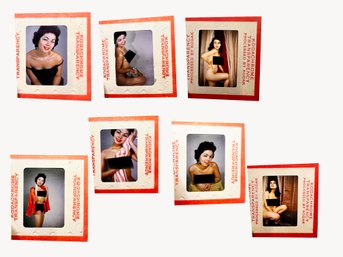 (A-25) VINTAGE LOT OF 6  RISQUE KODACHROME SLIDES & 1 REGULAR-THE BLACK BLOCK WAS ADDED ONLY FOR THE LISTING