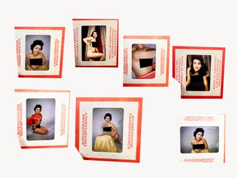 (A-26) VINTAGE LOT OF 7 RISQUE KODACHROME SLIDES -THE BLACK BLOCK WAS ADDED ONLY FOR THE LISTING