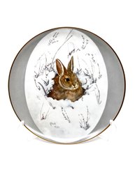 (A-63) VINTAGE 1981 'WINTERS PEACE' 10' PORCELAIN PLATE BY BETTY ALLISON-NUMBERED-PLATE ONLY