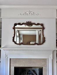 (UpBR) BEAUTIFUL ANTIQUE FRENCH? CARVED WOOD ROCOCO STYLE WALL MIRROR - 44' BY 32'