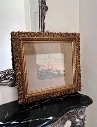 (A-4) ANTIQUE CORK CARVING EUROPEAN LANDSCAPE FRAMED ART - UNIQUE PIECE METICULOUSLY HAND MADE - 20' BY 18'