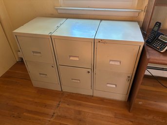 (UD) THREE VITAGE METAL FILE CABINETS - 15' BY 18' BY 29'