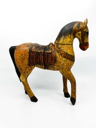 (BAS-3) ANTIQUE/VINTAGE HAND PAINTED HORSE-SEE PICS FOR DAMAGE-12' X 11' X 3'