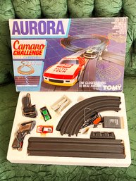(C-52) VINTAGE AURORA TOMY CAMARO CHALLENGE SLOT CAR SET 1980'S-ORIGINAL BOX