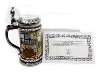 (A-99) NIB-VILLEROY & BOCH LIDDED BEER STEIN-THE BROTHERS GRIMM-THE GOLDEN GOOSE-2904