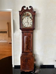 ANTIQUE GRANDFATHER CLOCK CASE - NOT WORKING, NO PENDULUM - 82' BY 18' BY 10'