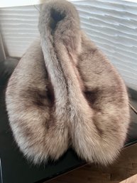 VINTAGE LIGHT MINK FUR STOLE, LINED IN SATIN