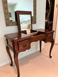 VINTAGE DREXEL FRENCH PROVINCIAL VANITY WITH HIDDEN MIRROR - 42' WIDE BY 19' DEEP BY 30' HIGH