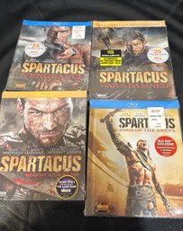 (M-15) FOUR 'SPARTACUS' SEALED DVD's, BLU-RAY - SEASONS 1-3 PLUS SPARTACUS BLOOD & SAND MOVIE