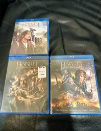 (M-20) THREE BLU-RAY DVD'S 'THE HOBBIT TRILOGY' MOVIES COMPLETE - UNOPENED