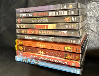 (M-39) COLLECTION OF 10 SEALED DVD'S ASSORTED MOVIES - UNOPENED