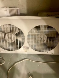 (BASE) THREE MARVIN WORKING DOUBLE WINDOW FANS