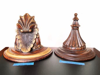 (GA-26) VINTAGE LOT OF 2 WOOD CARVED SHELVES-SEE IMAGES FOR SIZES