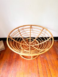 (GA-43) VINTAGE PAPASAN CANE MOON CHAIR-2 PIECE-45' X 24'-ITEM NOT SHIPPABLE