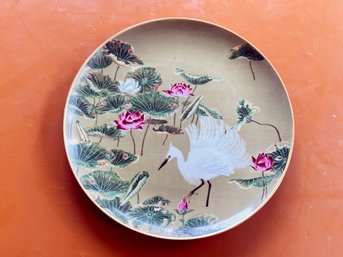 (KX-76)  VINTAGE FINE FRANKLIN PORCELAIN JAPANESE PLATE-HAZUKI-1979-10' ROUND-THIS ITEM IS SHIPPABLE