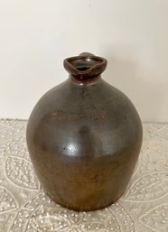 (U-12) ANTIQUE 'OTTMAN BROS. & CO. FORT EDWARDS, NY' BROWN STONEWARE JUG / CROCK - 11' BY 8'