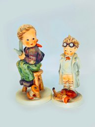 (A-10) VINTAGE LOT OF 2 HUMMEL FIGURINES-# 308 'lITTLE TAILOR' & #127 'THE DOCTOR'-WEST GERMANY