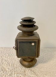 (U-26) ANTIQUE FORD ?  BRASS OIL SIDE LAMP / LANTERN-  12' BY 6' - SEE PICS