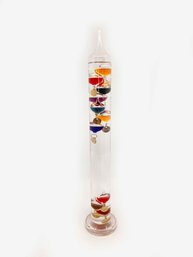 (A-25) VINTAGE CLASSIC GALILEO THERMOMETER APPROX. 18' TALL