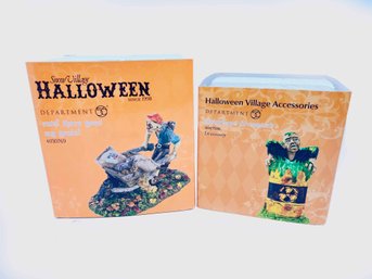 (Z-65) PAIR OF DEPT. 56 HALLOWEEN DECOR  NEW IN BOXES -'RATS THERE GOES MY GRAIN' & HAZARDOUS & WASTED