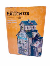 (Z-93) DEPT. 56 SNOW VILLAGE HALLOWEEN -'HAUNTED RAILS GRAIN ELEVATOR' ORIG. BOX