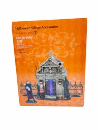 (Z-98)  DEPARTMENT 56 HALLOWEEN VILLAGE ACCESSORIES-'rEST IN PEACE 2017' ORIGINAL BOX